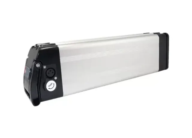 Lizo Power silver-fish replacement e-bike battery pack with removable rear-rack case for aftermarket repair