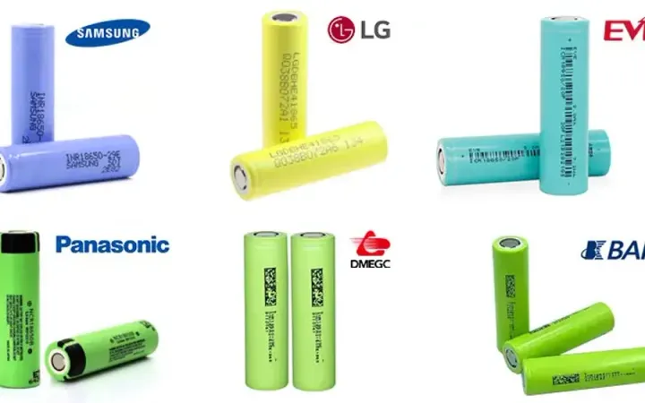 Tier-1 brand 18650 and 21700 lithium-ion cells from Samsung, LG, Panasonic, EVE and BAK used in Lizo Power e-bike battery packs